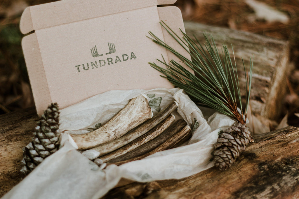 Natural Antler chews in packaging 